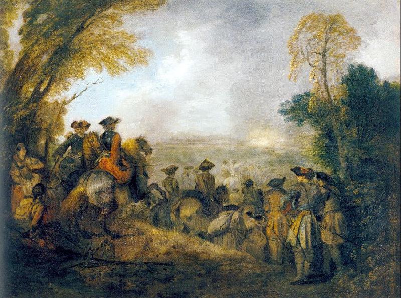 WATTEAU, Antoine On the March China oil painting art